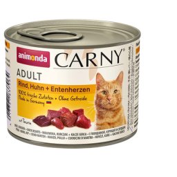 Animonda Carny Adult marhás, csirkés és kacsaszíves konzerv macskáknak (24 x 200 g) 4.8kg