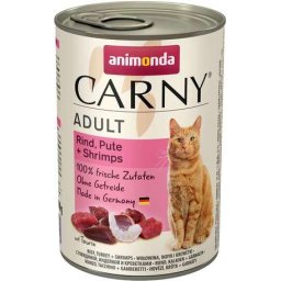 Animonda Carny Adult pulykás, marhás és garnélás konzerv macskáknak (24 x 400 g) 9.6kg