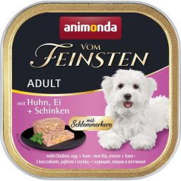 Animonda Vom Feinsten Gourment csirkés, tojásos és sonkás kutyaeledel alutálkában (44 x 150 g) 6.6kg