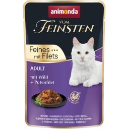 Animonda Vom Feinsten Feines mit Filets vadas és pulykafilés macskaeledel alutasakban (54 x 85 g) 4.59kg