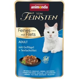 Animonda Vom Feinsten Feines mit Filets baromfis és fekete tőkehalas macskaeledel alutasakban (54 x 85 g) 4.59kg