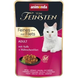 Animonda Vom Feinsten Feines mit Filets borjús és csirkemellfilés macskaeledel alutasakban (54 x 85 g) 4.59kg
