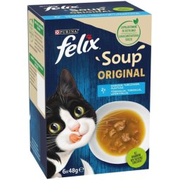 Felix Soup halas válogatás leveses szószban macskáknak (150 x 48 g) 7.2kg
