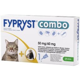 Fypryst Combo spot on macskáknak, vadászgörényeknek (10 x 1 pipetta; 10 x 50 mg)