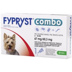 Fypryst Combo spot on kutyáknak (10 pipetta; 10 x 67 mg; 2-10 kg-os kutyáknak)