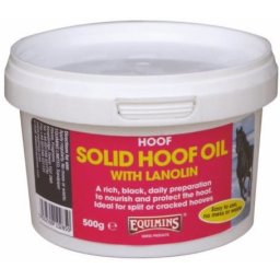 Equimins Solid Hoof Oil with Lanolin - Lanolinos fekete színű patazsír ápoló készítmény 1 kg