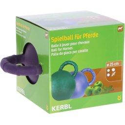 Kerbl speciális önfelfújódó játéklabda lovaknak (Lila | Menta aromával | 25 cm)
