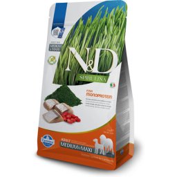 N&D Spirulina Dog Adult Medium/Maxi Herring (2 x 2 kg) 4kg