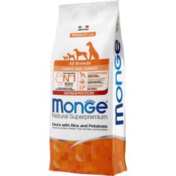 Monge Dog Puppy & Junior Monoprotein Duck with Rice & Potatoes (2 x 15 kg) 30kg