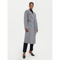 Boss Gyapjú kabát Clibari 50521160 Szürke Regular Fit