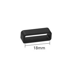 Szilikon óraszíj bújtató, fekete, 18mm