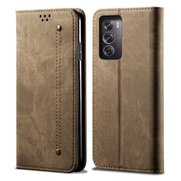 DENIM Pénztárcahuzat Oppo Reno12 5G-hoz szürkésbarna