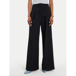 Max Mara Leisure Szövet nadrág Bonn 2426786017 Fekete Relaxed Fit