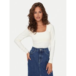 ONLY Blúz Lea 15302647 Fehér Slim Fit
