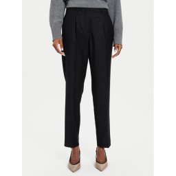 Weekend Max Mara Szövet nadrág Caldaia 2425136132 Fekete Straight Fit