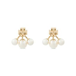 Tory Burch Fülbevaló Kira Pearl Front-Back Earring 153672 Arany