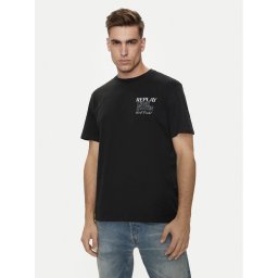 Replay Póló M6949 .000.2660 Fekete Regular Fit