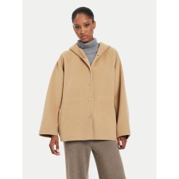 Weekend Max Mara Gyapjú kabát Gennaio 2425086021 Bézs Regular Fit