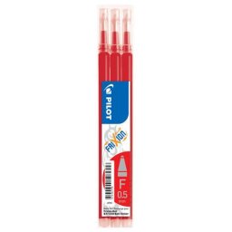 PILOT Rollertoll betét, 0,25 mm, törölhető, PILOT "Frixion Ball/Clicker", piros