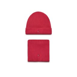 Tommy Hilfiger Sál és sapka szett Small Flag AU0AU01937 Rózsaszín