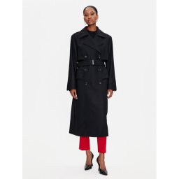 Boss Gyapjú kabát Caspina 50518503 Fekete Regular Fit