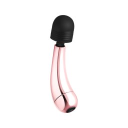 Rosy Gold Wand Mini Curve - masszírozó vibrátor (rosegold)