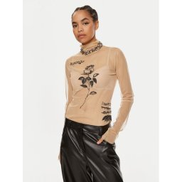Patrizia Pepe Blúz 8M1650 J223-B806 Bézs Slim Fit