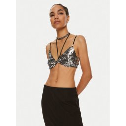 Patrizia Pepe Felső 8I0166 A468-S687 Ezüst Slim Fit