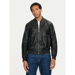 KARL LAGERFELD Bőrkabát 555081 543411 Fekete Regular Fit
