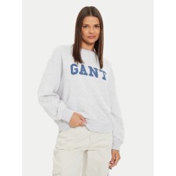 Gant Pulóver Graphic 4200488 Szürke Regular Fit