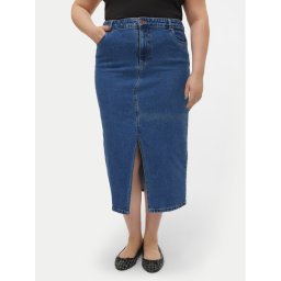 Vero Moda Curve Farmer szoknya Veri 10308406 Kék Regular Fit