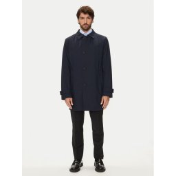 Boss Gyapjú kabát P-Jared 50521591 Sötétkék Regular Fit