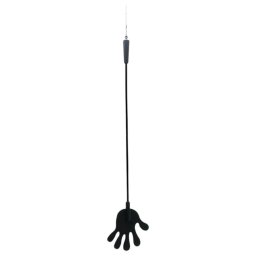 Rimba – Kéz alakú szilikon lovaglópálca - 40cm (fekete)