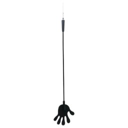 Rimba – Kéz alakú szilikon lovaglópálca - 40cm (fekete)
