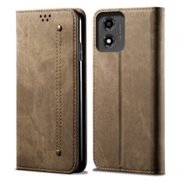 DENIM pénztárcahuzat Motorola Moto E14 szürke-barna