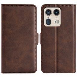 OLDALSÓ pénztárca tok Motorola Edge 50 Ultra sötétbarna