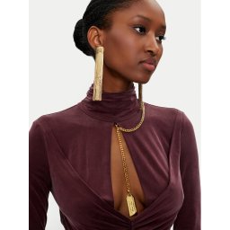 Elisabetta Franchi Klipsz fülbevaló OR-11-B46E2-V290 Arany