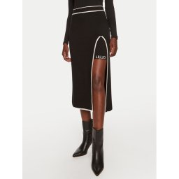 Liu Jo Midi szoknya TF4053 MS59L Fekete Regular Fit