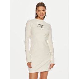 Guess Hétköznapi ruha Colette Jersey V4BK04 KCDH1 Fehér Regular Fit