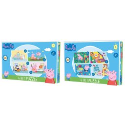 Puzzle szett/2db - Peppa Pig 4 az 1-ben
