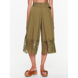TWINSET Szövet rövidnadrág 231TT2085 Zöld Regular Fit