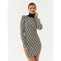Elisabetta Franchi Kötött ruha AM-98B-36E2-V340 Fehér Slim Fit
