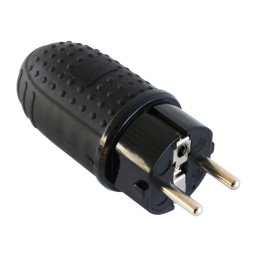 Commel földelt dugvilla, schuko 16 A 250 V Gumi IP44