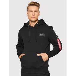 Alpha Industries Pulóver Back Print 178318 Fekete Regular Fit