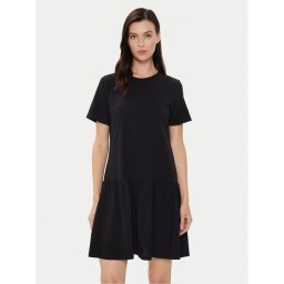 United Colors Of Benetton Hétköznapi ruha 3U53DV01H Fekete Relaxed Fit