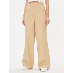 Tommy Jeans Szövet nadrág Claire DW0DW17314 Bézs Wide Leg