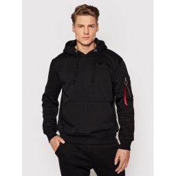 Alpha Industries Pulóver Stripe 178314 Fekete Regular Fit