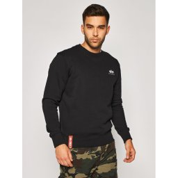 Alpha Industries Pulóver Basic 188307 Fekete Regular Fit
