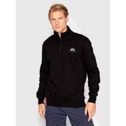 Alpha Industries Pulóver Half Zip 108308 Fekete Regular Fit