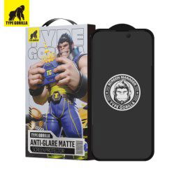 Apple iPhone 13/13 Pro/14 TG ESD Anti-Glare 2.5D Full Üvegfólia - Fekete
